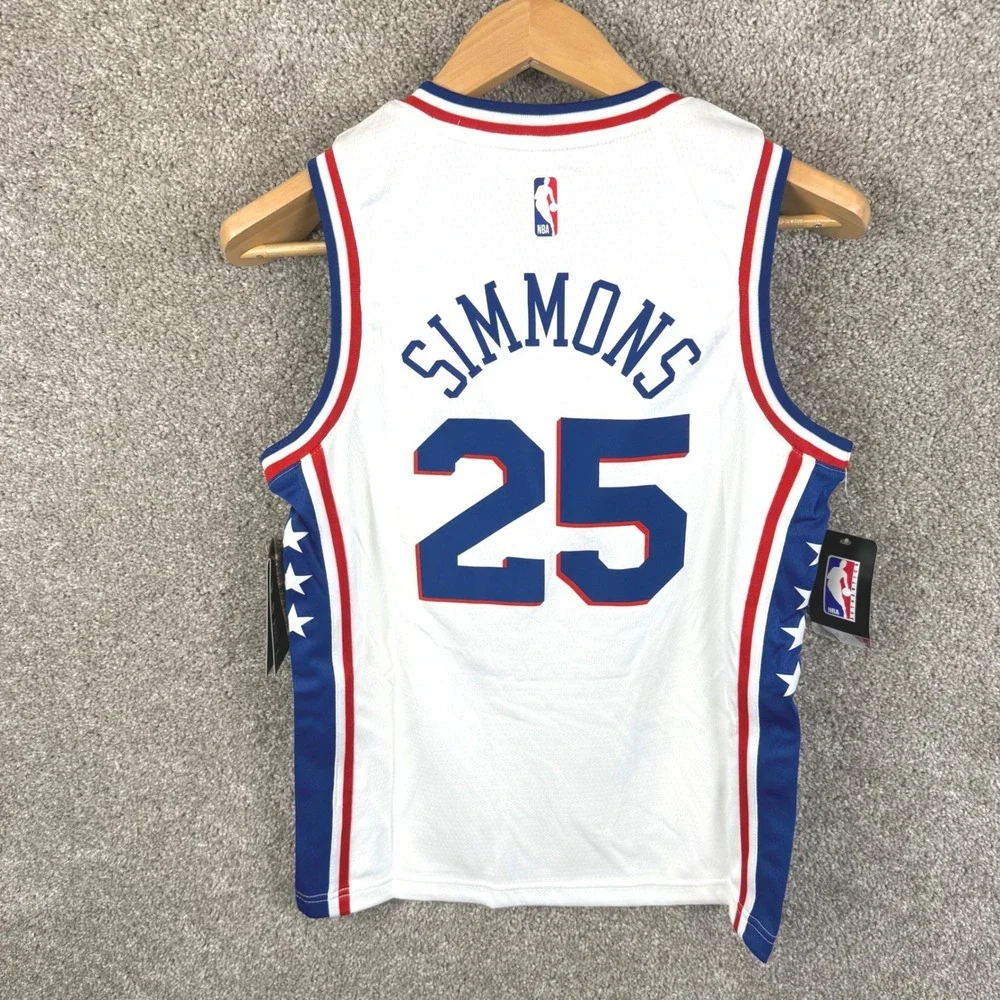 Nike Philadelphia 76ers Ben Simmons 25‎ Youth Medium Jersey 9Z2B7BZ1P-76RBS NEW